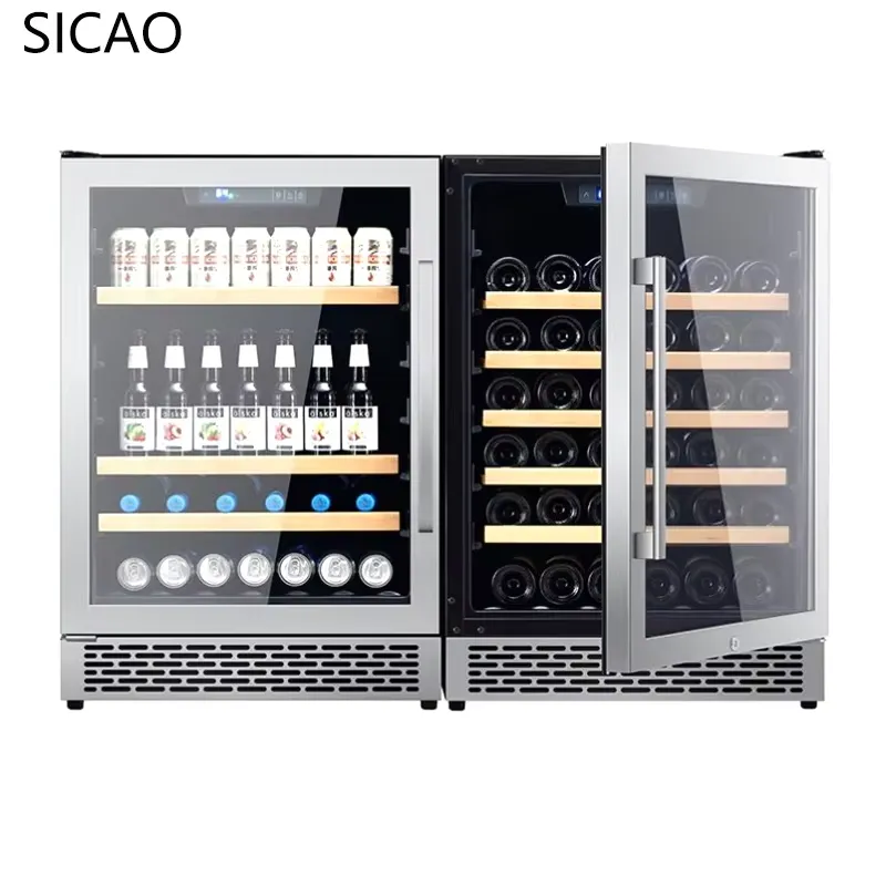 Wine Beer Dual Zone - Двухдверный винный холодильник-витрина для пива и